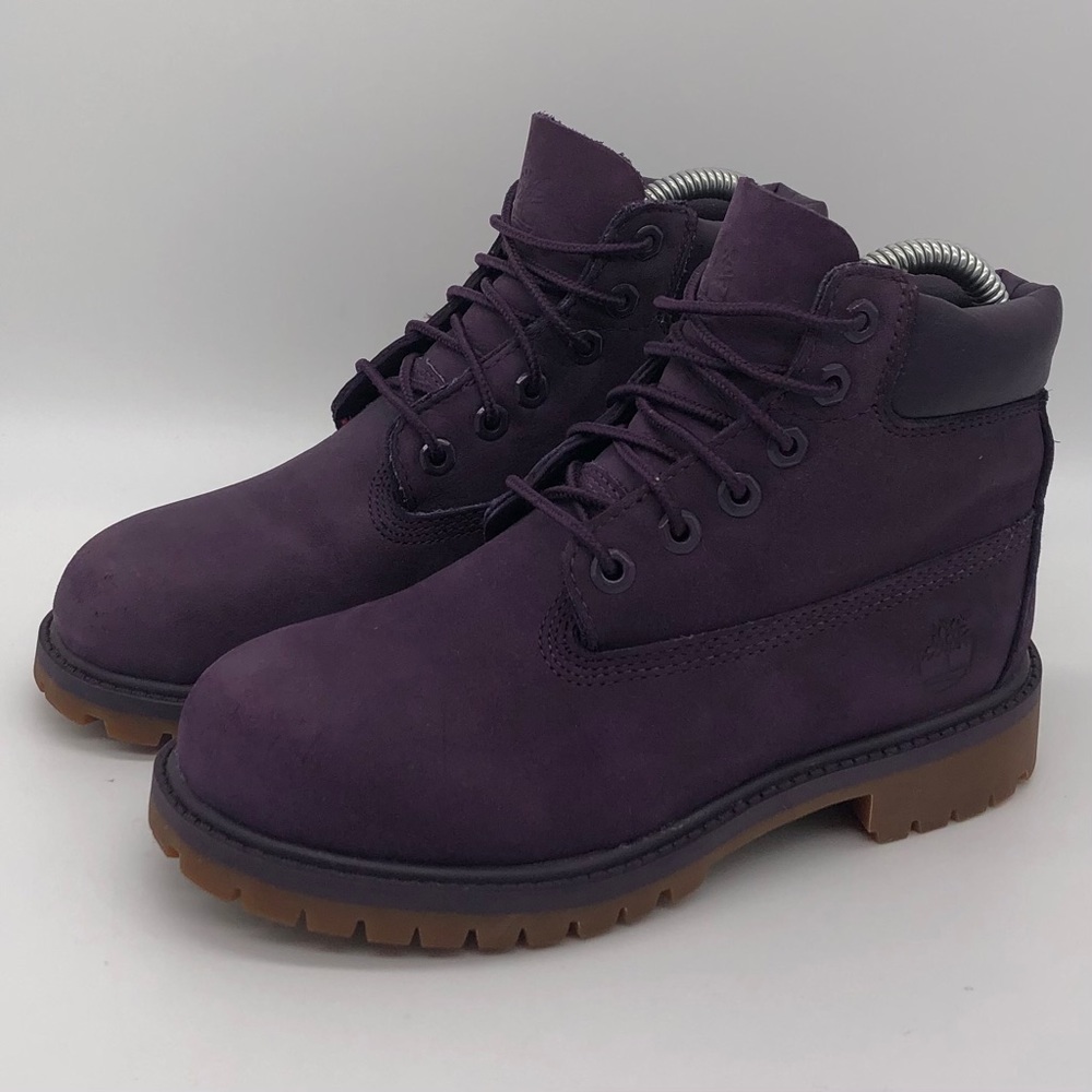 Purple Timberlands Girls Size 1.5